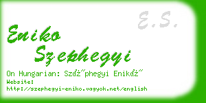 eniko szephegyi business card